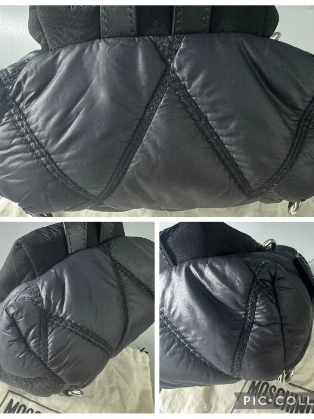 Authentic MOSCHINO QUILTED NYLON SMALL BACKPACK/SHOULDER BAG